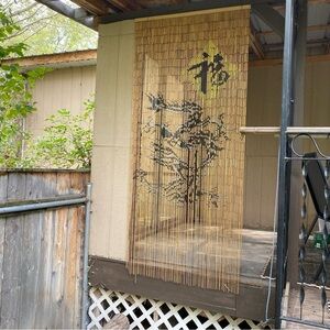 Vintage Bamboo Beaded‎ Curtain dragon Asian design